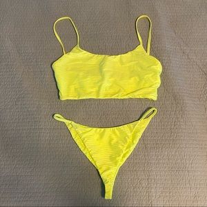 Neon yellow bikini - worn once